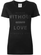 Zoe Karssen Quote Print T-shirt, Women's, Size: Xs, Black, Cotton/modal