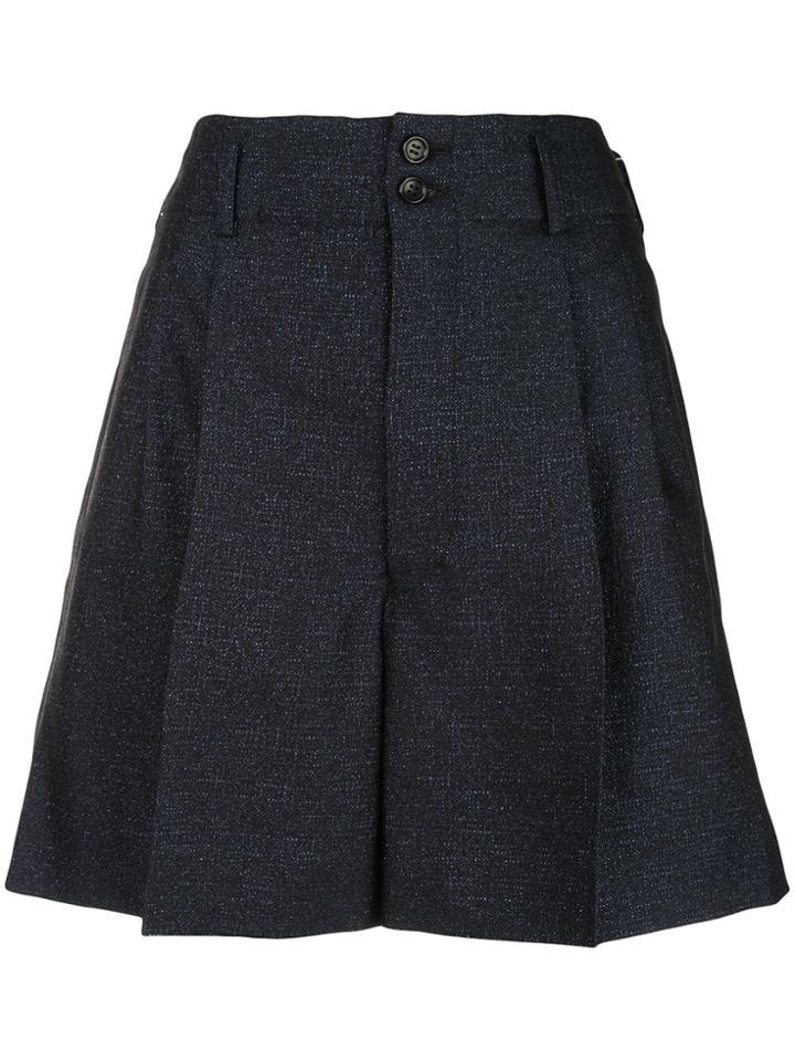 Comme Des Garçons Pleated Shorts - Blue