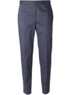 Paul Smith Black Label Cube Print Trousers, Women's, Size: 40, Blue, Cotton/polyamide