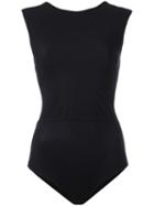 Maison Margiela Sleeveless Jersey Body, Women's, Size: 42, Black, Polyamide/spandex/elastane