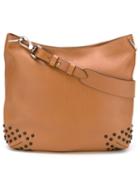 Tod S Studded Shoulder Bag, Women's, Nude/neutrals, Nappa Leather