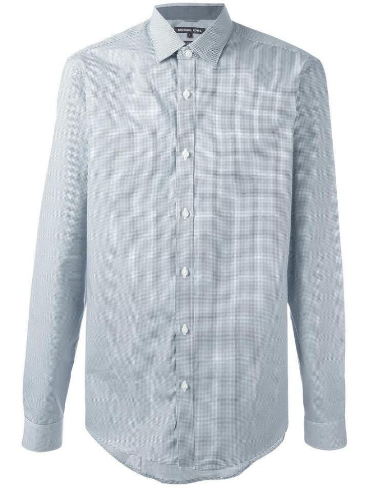 Michael Kors Polka Dot Print Shirt, Men's, Size: Large, Blue, Cotton