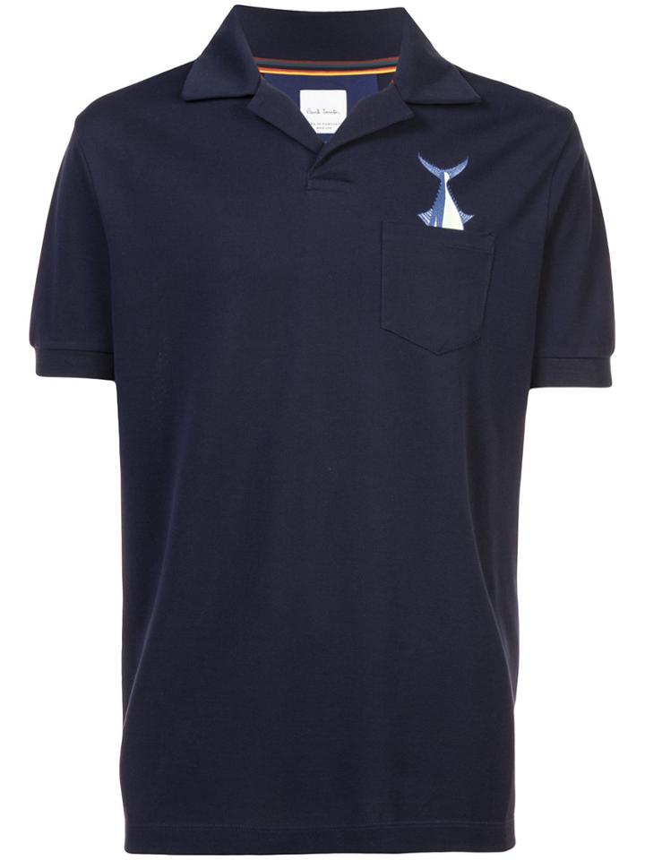 Paul Smith Tuna Print Polo Shirt - Blue