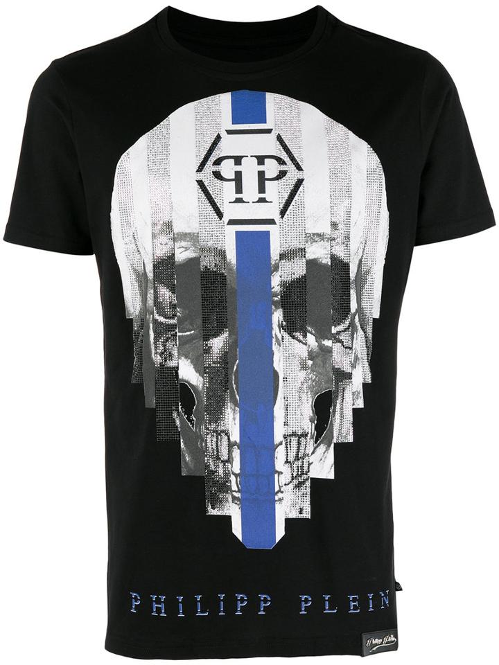 Philipp Plein Printed T-shirt, Men's, Size: Small, Black, Cotton