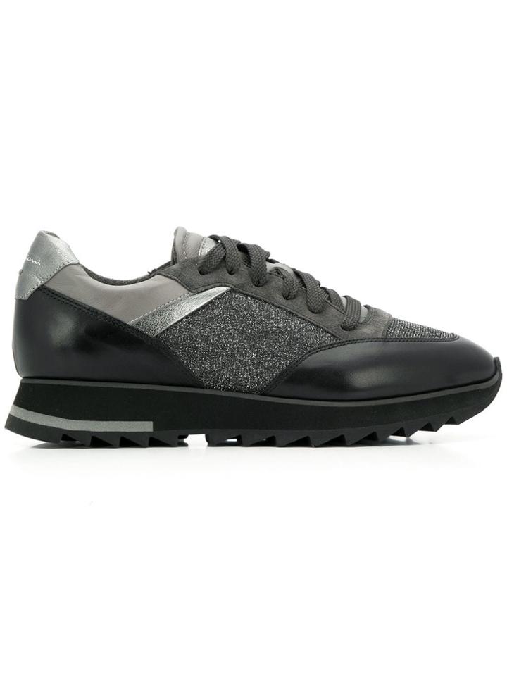 Santoni Colour Block Flatform Sneakers - Grey