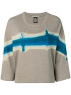 Suzusan Stripe Detail T-shirt - Grey