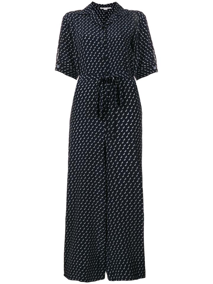 Stella Mccartney Tie Print Jumpsuit - Blue