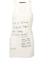 Haider Ackermann Handwritten Tank Top - White