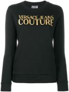 Versace Jeans Couture Gold Logo Print Jumper - Black