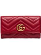 Gucci Red Marmont Quilted Leather Wallet