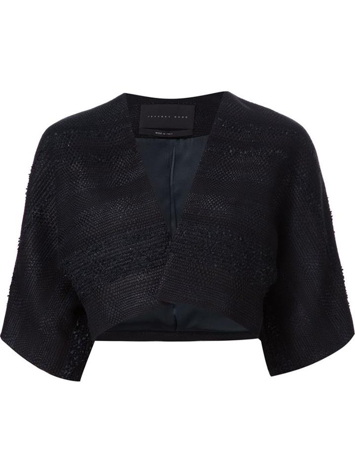 Jeffrey Dodd Open Front Cropped Jacket