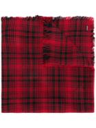 Woolrich Checked Scarf - Red