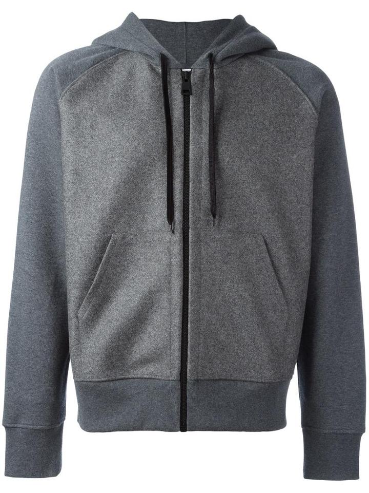 Ami Alexandre Mattiussi Zipped Hoodie, Men's, Size: Xs, Grey, Cotton/wool