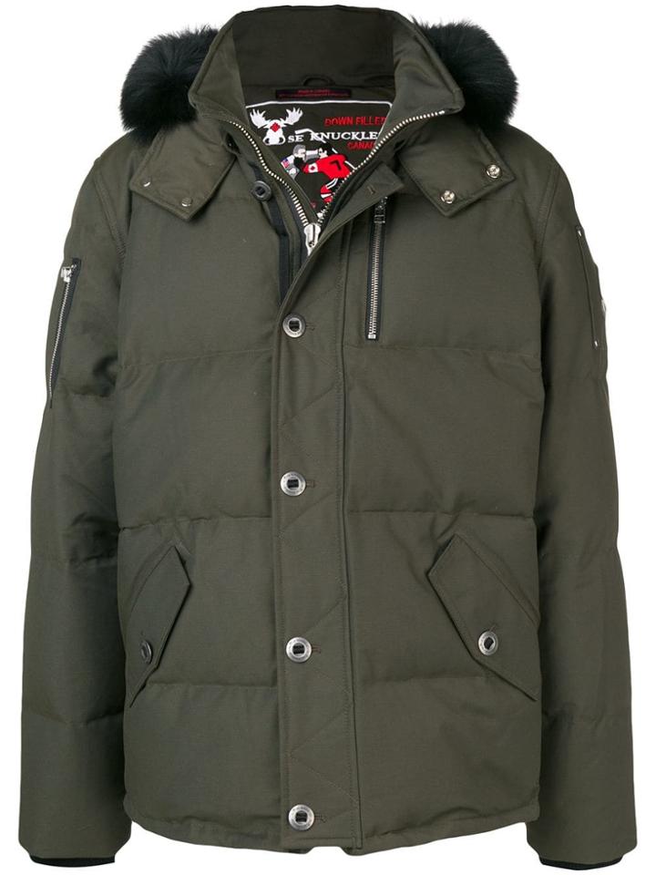 Moose Knuckles Hooded Padded Jacket - Green