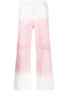 Eckhaus Latta Ombré Flare Jeans - Pink