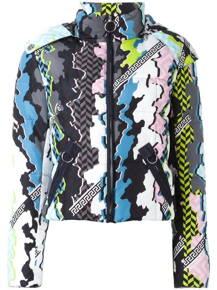 Versace 'jagged Baroque' Padded Jacket, Women's, Size: 40, Polyester