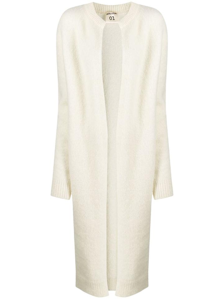 Semicouture Longline Cardigan - White