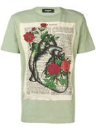 Dsquared2 Heart Print T-shirt - Green