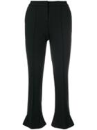 Cambio Cropped Kick Flare Tailored Trousers - Black
