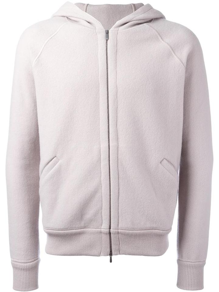 Malo Zipped Hooded Cardigan, Men's, Size: 48, Grey, Cashmere