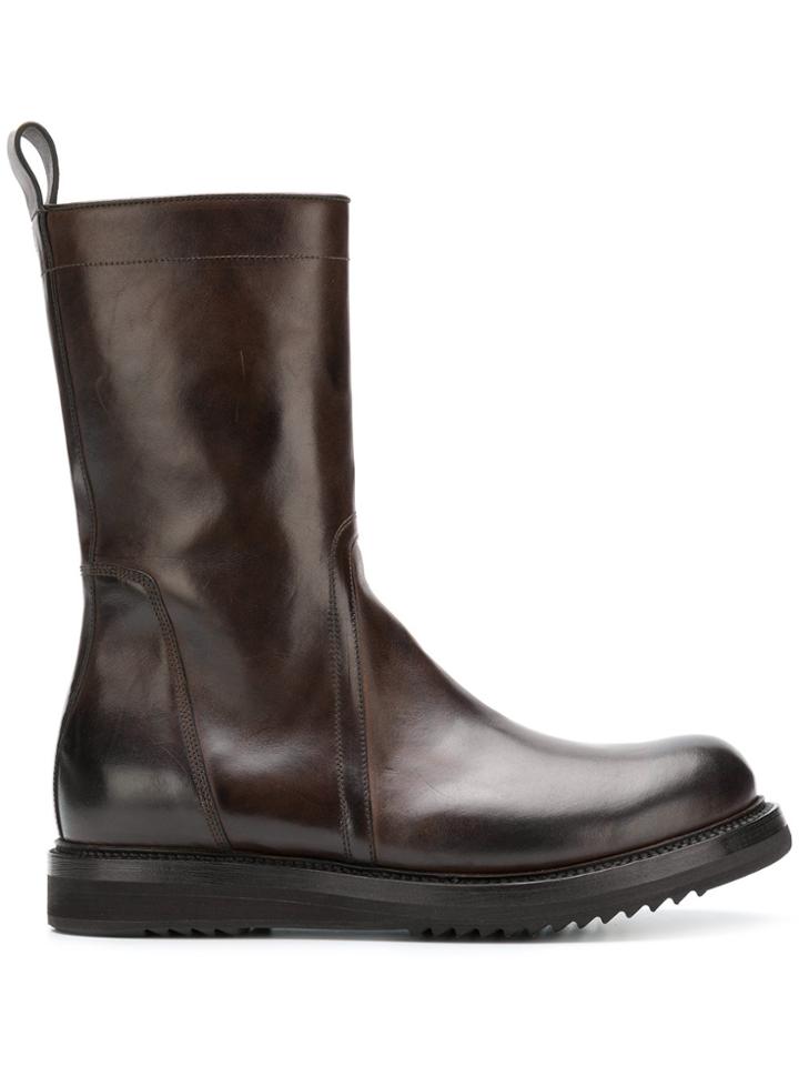 Rick Owens High Ankle Boots - Brown