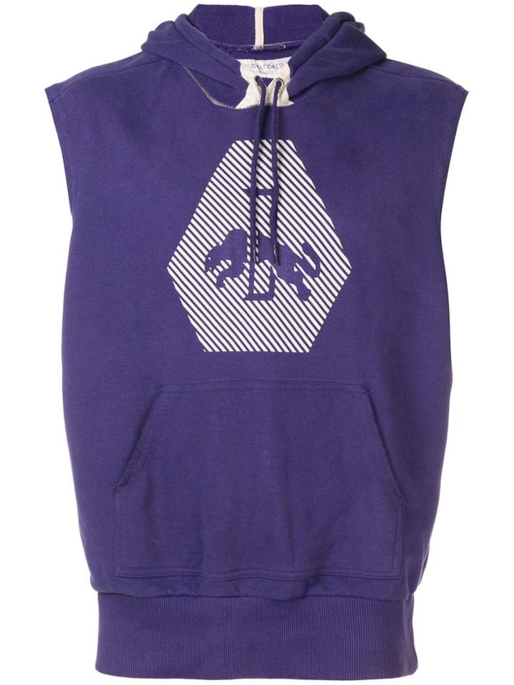 Puma Logo Printed Sleeveless Hoodie - Purple