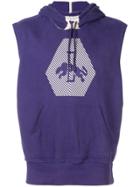 Puma Logo Printed Sleeveless Hoodie - Purple
