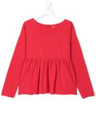 La Bottega Di Giorgia Teen Peplum Blouse - Pink & Purple