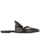 Antonio Marras Brooch Embellished Mules - Black