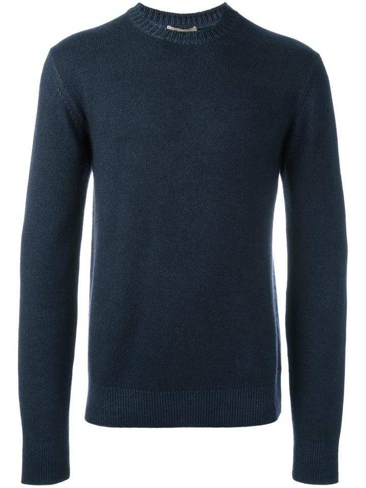 Cruciani Crew Neck Jumper, Men's, Size: 52, Blue, Cashmere