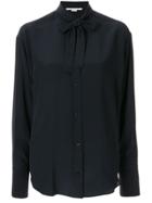 Stella Mccartney Pussy-bow Long-sleeve Shirt - Blue