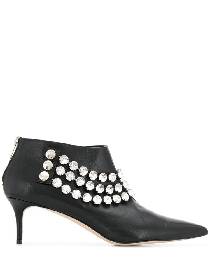 Christopher Kane Giant Crystal Ankle Boot - Black
