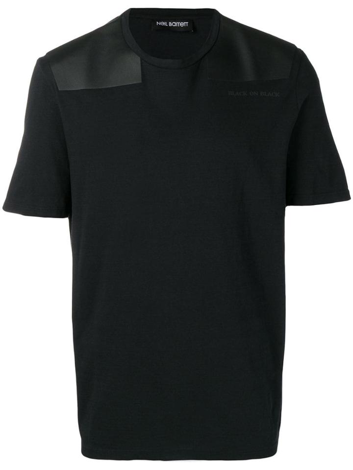 Neil Barrett Contrast Shoulder Panel T-shirt - Black