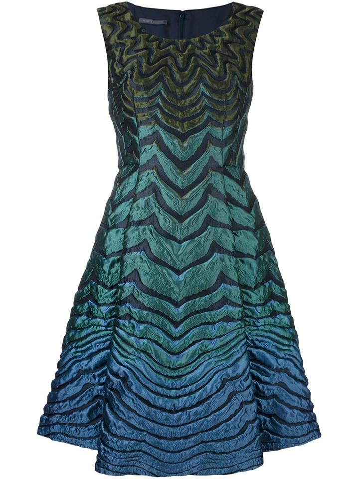 Alberta Ferretti Ombré Stripe Pattern Dress