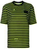 Mcq Alexander Mcqueen Striped Eyes T-shirt - Black