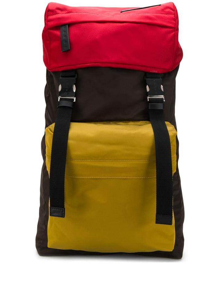 Marni Colour-block Backpack - Brown