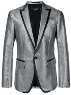 Dsquared2 Woven-effect Tuxedo Jacket - Metallic