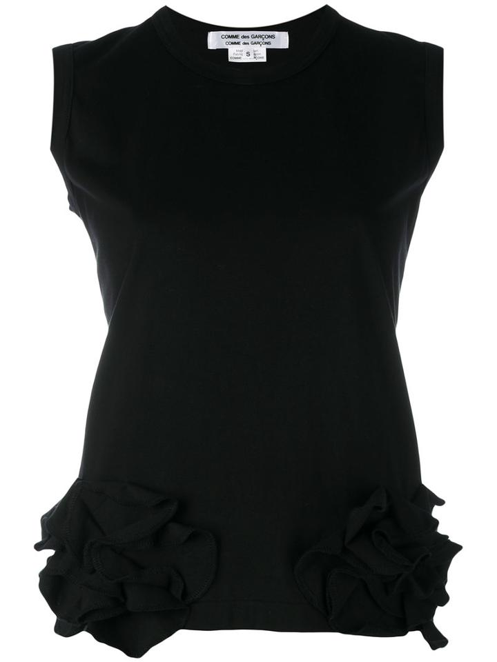 Comme Des Garçons Comme Des Garçons - Ruffled Top - Women - Cotton - Xs, Women's, Black, Cotton