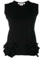 Comme Des Garçons Comme Des Garçons - Ruffled Top - Women - Cotton - Xs, Women's, Black, Cotton