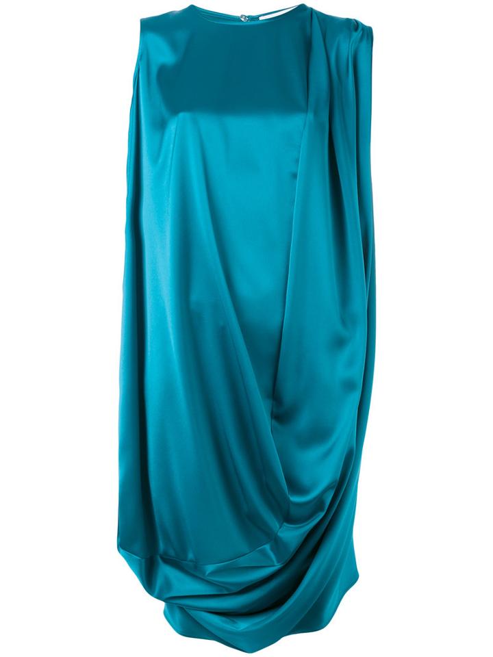 Gianluca Capannolo - Metallic Draped Dress - Women - Triacetate/polyester - 44, Green, Triacetate/polyester