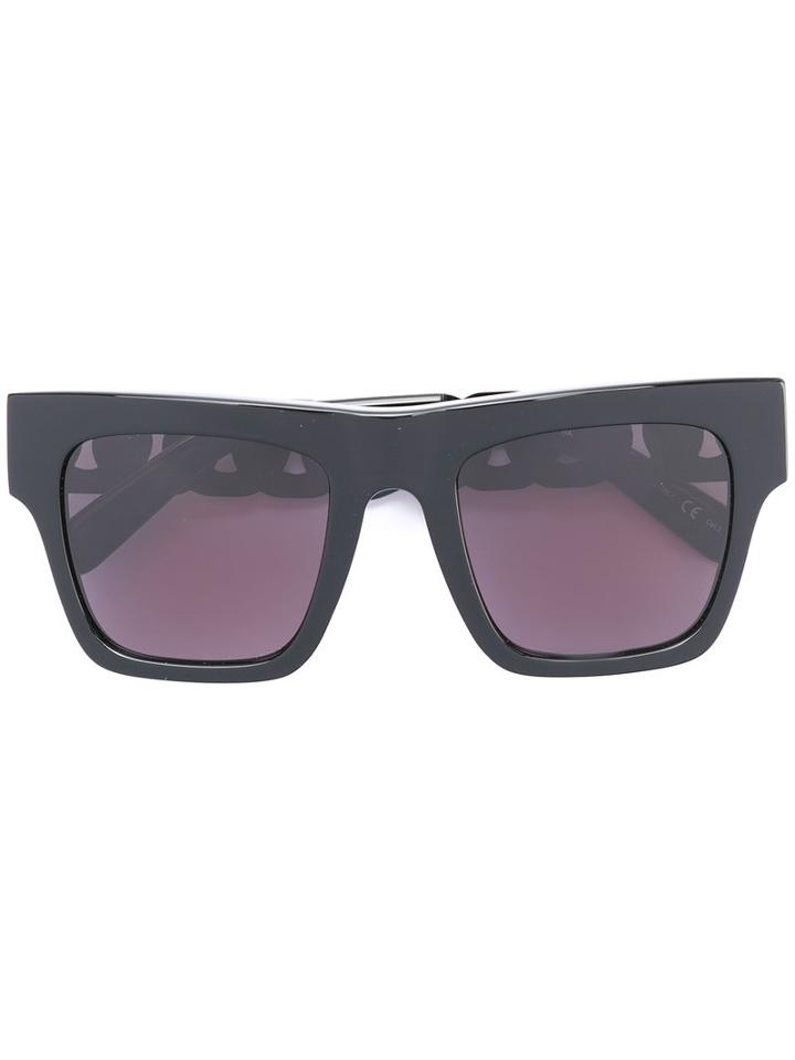 Stella Mccartney Chain-trimmed Square Sunglasses, Women's, Size: 51, Black, Acetate/metal