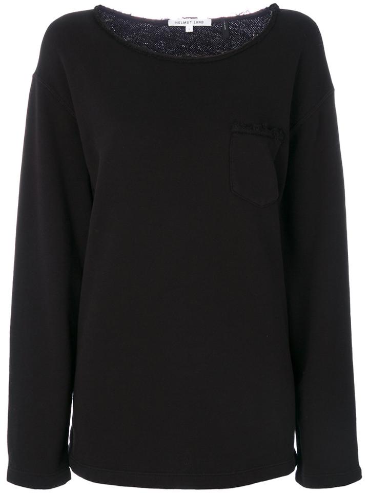 Helmut Lang Raw-edge Detail Sweatshirt - Black