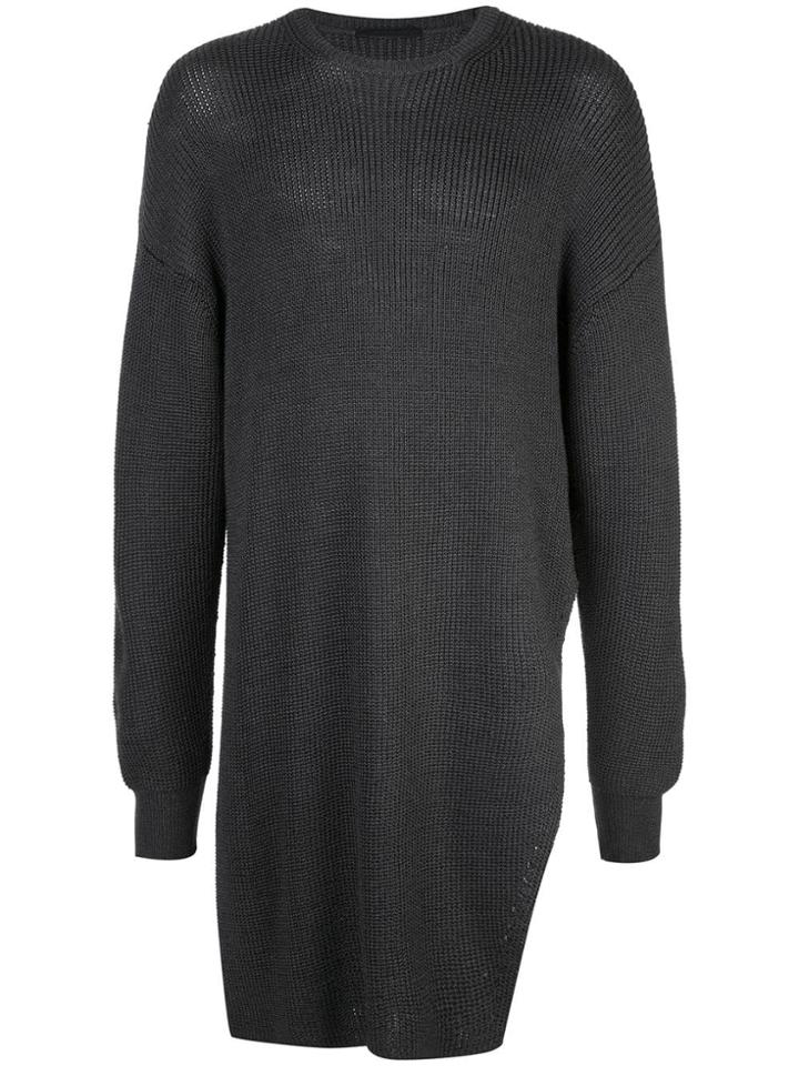 The Viridi-anne Oversized Knit Sweater - Grey