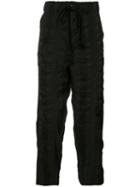 Uma Wang Drawstring Loose Fit Trousers, Men's, Size: Large, Black, Cotton/linen/flax