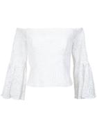 Blumarine Sheer Fitted Blouse - Nude & Neutrals