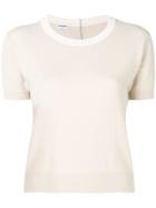 Chanel Vintage Contrast Collar Knitted Top - Neutrals