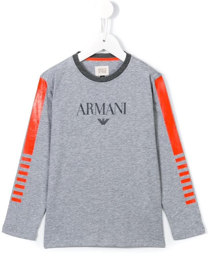 Armani Junior Logo Top, Boy's, Size: 12 Yrs, Grey