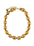 Chanel Vintage Pearl Choker Necklace, Women's, Brown