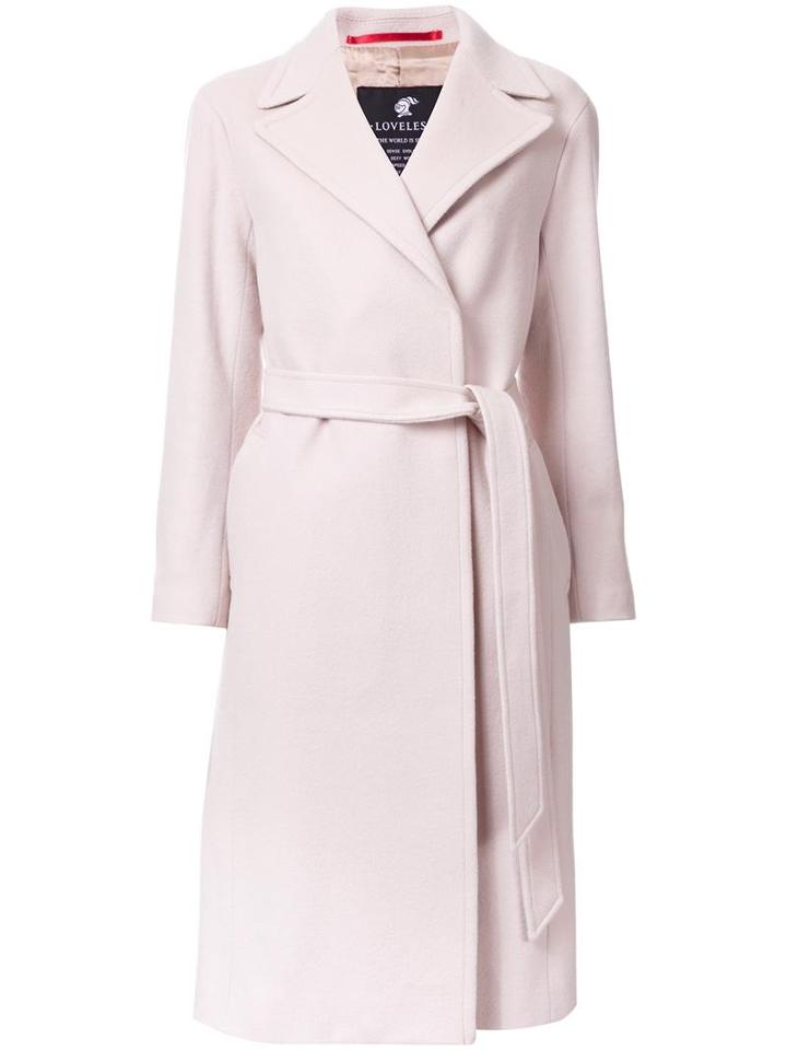Loveless Belted Coat, Women's, Size: 34, Pink/purple, Lambs Wool
