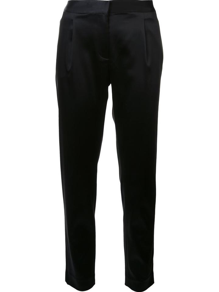 T By Alexander Wang Cropped Trousers, Women's, Size: 0, Black, Acetate/nylon/spandex/elastane